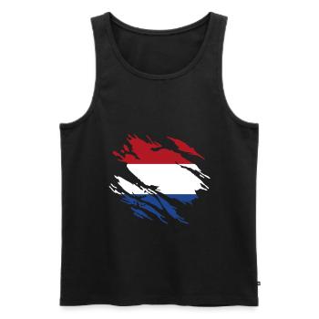Netherlands Flag - Men's Premium Organic Tank Top - black - Front - AI Model Male 178 light (178cm)
