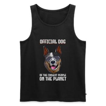 Australian Cattle Dog - Men's Premium Organic Tank Top - black - Front - AI Model Male 178 light (178cm)