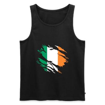 Irland Flagge - Männer Premium Bio Tank Top - Schwarz - Vorne - Michal (187cm)