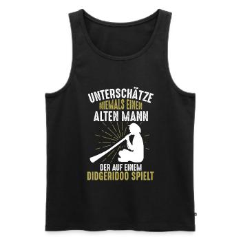Lustiges Didgeridoo Männer Sprüche Geschenk - Männer Premium Bio Tank Top - Schwarz - Vorne - Michal (187cm)