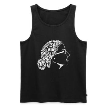 Ruth Bader Ginsburg Menschenrecht Recht Feminismus - Männer Premium Bio Tank Top - Schwarz - Vorne - Michal (187cm)