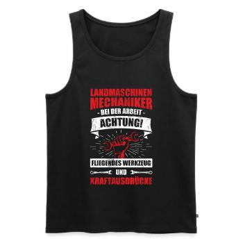 Landmaschinenmechaniker Landmaschinen Mechaniker - Männer Premium Bio Tank Top - Schwarz - Vorne - Michal (187cm)