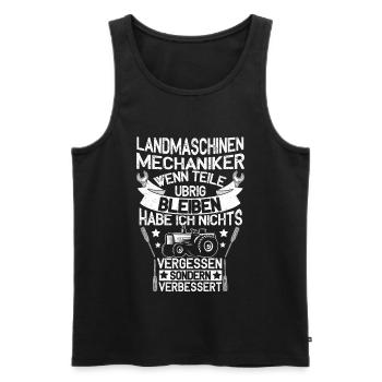 Landmaschinen Mechaniker - Männer Premium Bio Tank Top - Schwarz - Vorne - Michal (187cm)