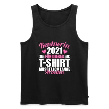 Rentnerin 2021 lustiges Abschiedsgeschenk - Männer Premium Bio Tank Top - Schwarz - Vorne - Michal (187cm)