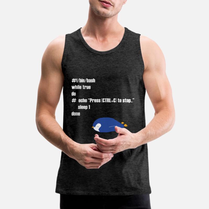 Funny Linux programmer computer scientist gift Men's Premium Organic Tank Top