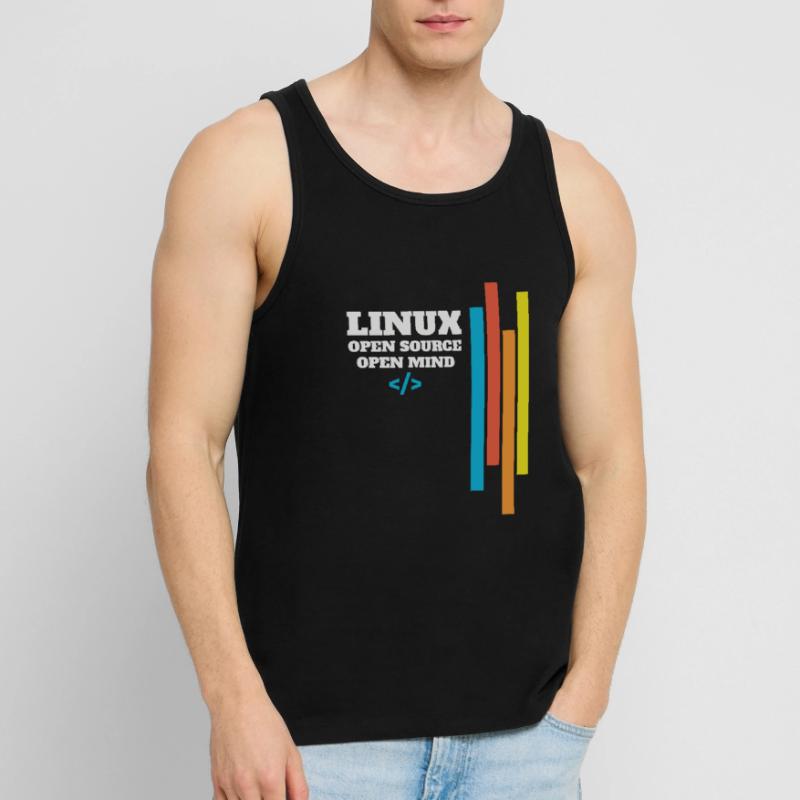 Linux programmer administrator gift Men's Premium Organic Tank Top