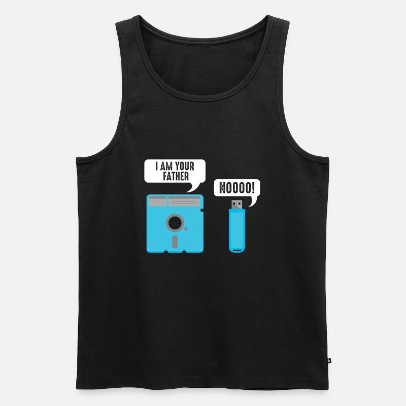 Witziges Programmierer & Nerd Zitat - Männer Premium Bio Tank Top - Schwarz