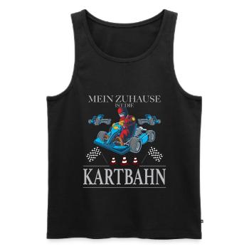 Karting kart piste pilotes de kart automobile - Débardeur bio Premium Homme - noir - Devant - Michal (187cm)