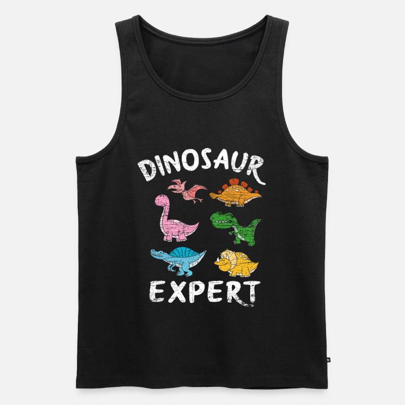 Dinosaurier Experte - Männer Premium Bio Tank Top - Schwarz