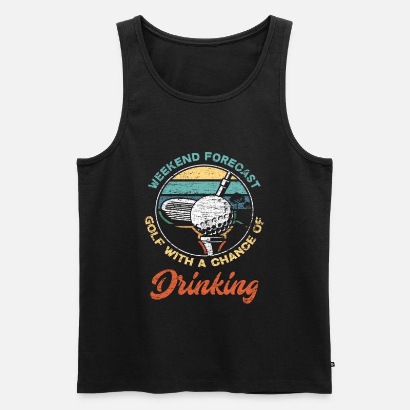 Golf Wochenende Hobby - Männer Premium Bio Tank Top - Schwarz