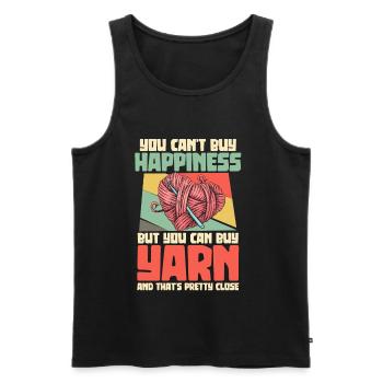 Stricken Häckeln Garn Strickerin Näherin - Männer Premium Bio Tank Top - Schwarz - Vorne - Michal (187cm)