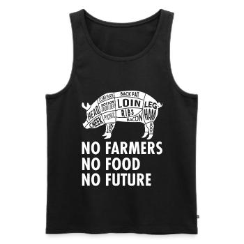 No Farmers No Food No Future - Farmer - Men's Premium Organic Tank Top - black - Front - AI Model Male 178 light (178cm)