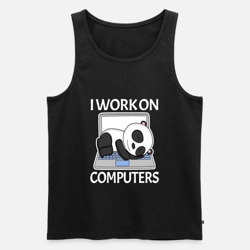 Computer nerd programmør herre gave - Herre Premium økologisk tanktop - sort