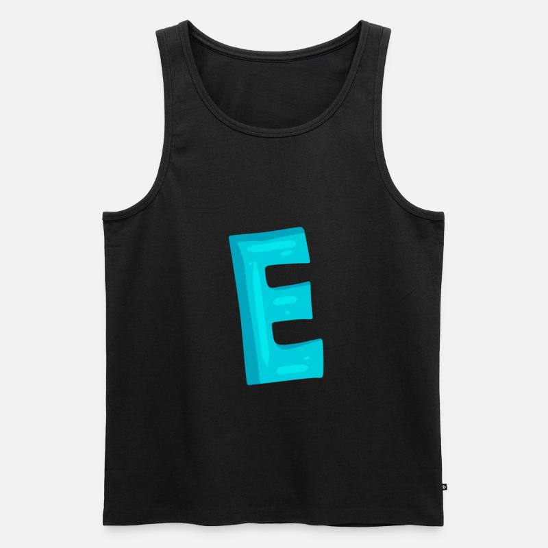 Anfangsbuchstabe E Buchstabe - Männer Premium Bio Tank Top - Schwarz