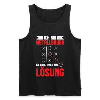 Metallbauer Metaller Metallbau Handwerker Geschenk - Männer Premium Bio Tank Top - Schwarz - Vorne - Michal (187cm)