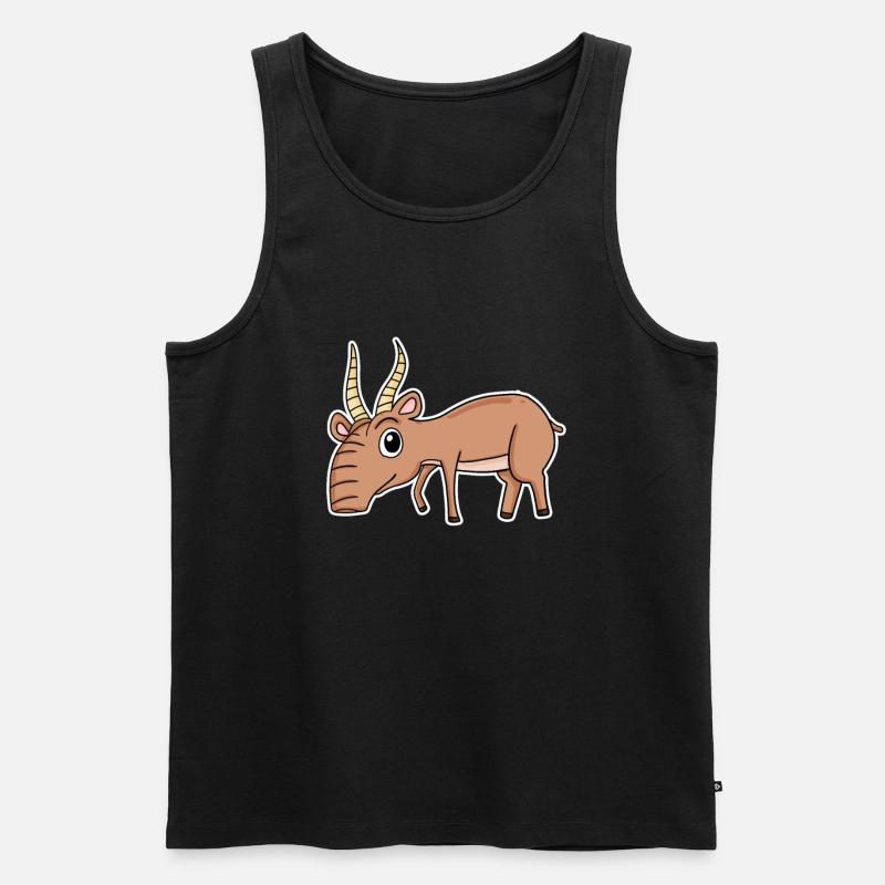 Antilope - Männer Premium Bio Tank Top - Schwarz