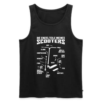 Scooter Geschenkidee - Männer Premium Bio Tank Top - Schwarz - Vorne - Michal (187cm)