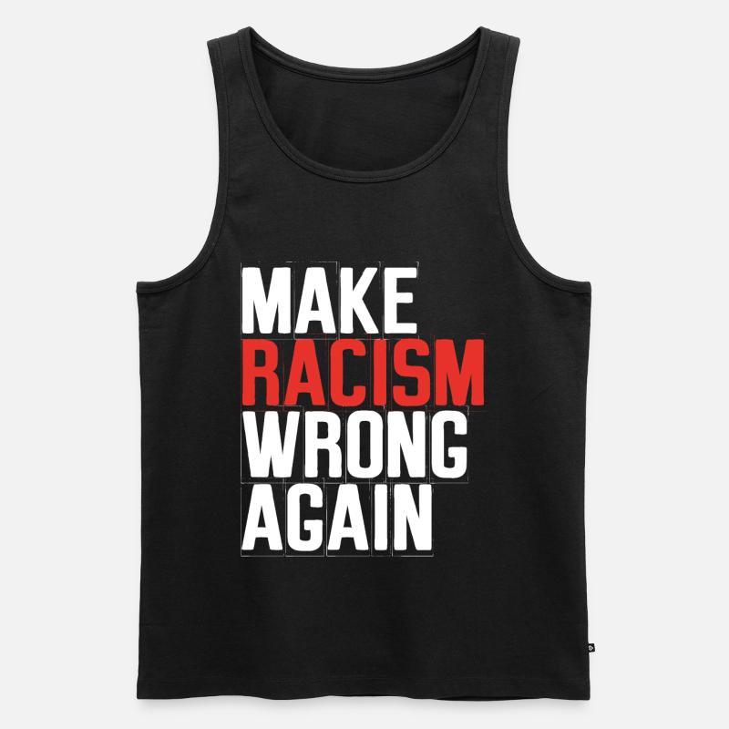 Make Racism Wrong Again - Débardeur bio Premium Homme - noir