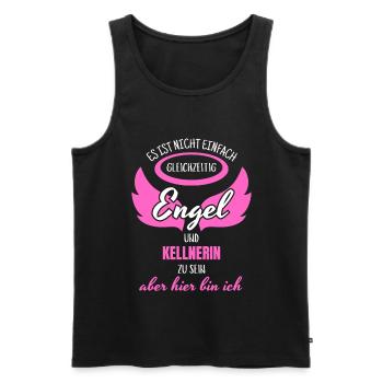 Kellnerin Engel - Männer Premium Bio Tank Top - Schwarz - Vorne - Michal (187cm)
