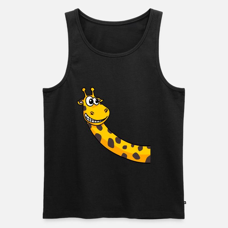 Giraffe - Männer Premium Bio Tank Top - Schwarz