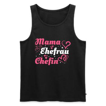 Maman Mère Épouse Chef - Débardeur bio Premium Homme - noir - Devant - Michal (187cm)