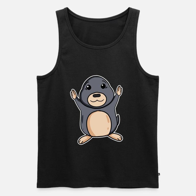 Maulwurf - Männer Premium Bio Tank Top - Schwarz
