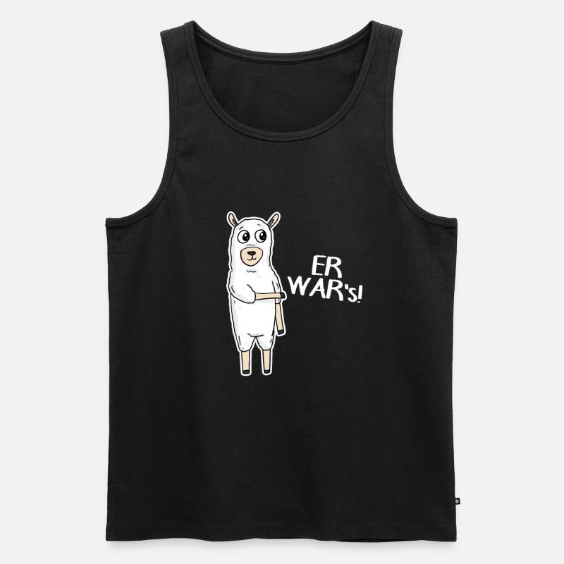 Er war's - Männer Premium Bio Tank Top - Schwarz