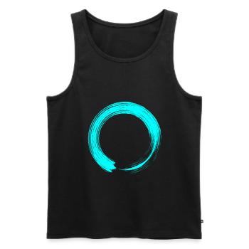 circle - Men's Premium Organic Tank Top - black - Front - AI Model Male 178 light (178cm)
