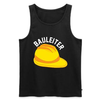 Bauleiter Helm - Männer Premium Bio Tank Top - Schwarz - Vorne - Michal (187cm)
