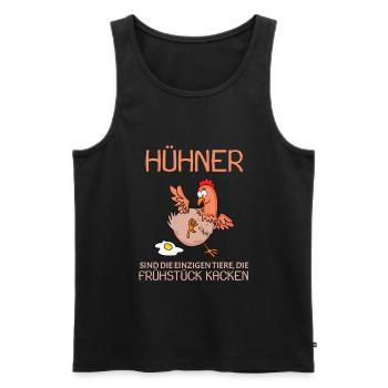 Landwirt Landwirte Huhn Hühner Spruch - Männer Premium Bio Tank Top - Schwarz - Vorne - Michal (187cm)