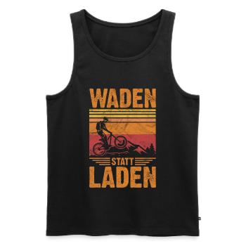 MTB Mountainbike | Fahrrad Mountainbike Spruch - Männer Premium Bio Tank Top - Schwarz - Vorne - Michal (187cm)