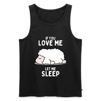 Schlafende Schaf Lustiges Geschenk - Männer Premium Bio Tank Top - Schwarz - Vorne - Michal (187cm)