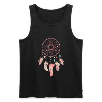 Dreamcatcher Traumfänger - Männer Premium Bio Tank Top - Schwarz - Vorne - AI Model Male 178 light (178cm)