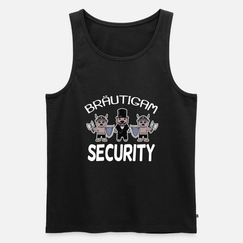 Bräutigam Security Wikinger - Männer Premium Bio Tank Top - Schwarz