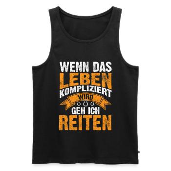 Pferd Kaltblut Kaltblüter Geschenke - Männer Premium Bio Tank Top - Schwarz - Vorne - Michal (187cm)