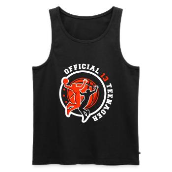 13th birthday boys teenage basketball - Men's Premium Organic Tank Top - black - Front - Michal (187cm)
