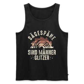 Holz Holzfäller | Sägespäne sind Männer Glitzer - Männer Premium Bio Tank Top - Schwarz - Vorne - AI Model Male 178 light (178cm)