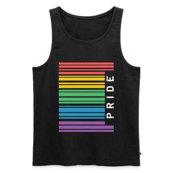 CSD Pride Gay Rainbow Rainbow Gift Idea - Men's Premium Organic Tank Top - black - Front - AI Model Male 178 light (178cm)