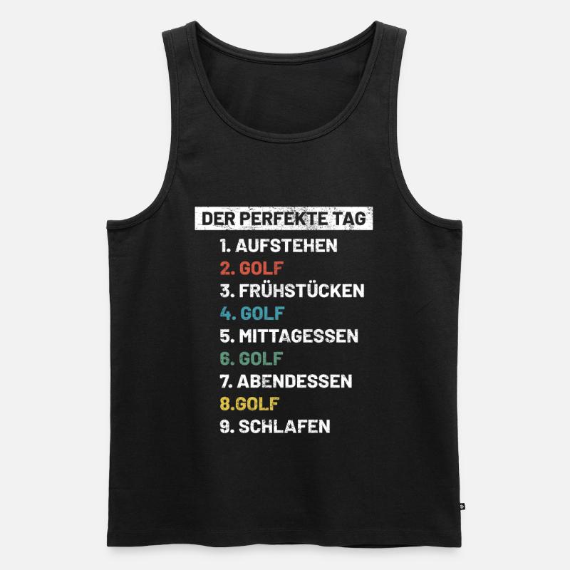 Golf | Golfer Golf Spruch Geschenkidee - Männer Premium Bio Tank Top - Schwarz