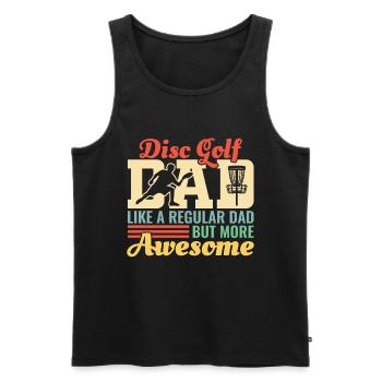 Discgolf Papa Vater Vatertag Retro Geschenk - Männer Premium Bio Tank Top - Schwarz - Vorne - Michal (187cm)