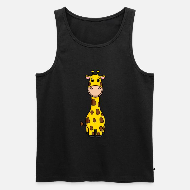 Giraffe - Männer Premium Bio Tank Top - Schwarz