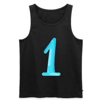 1 - Männer Premium Bio Tank Top - Schwarz - Vorne - Michal (187cm)