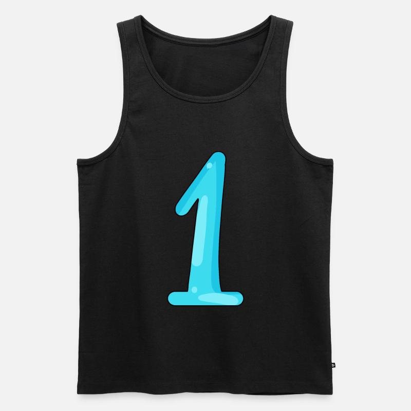 1 - Männer Premium Bio Tank Top - Schwarz