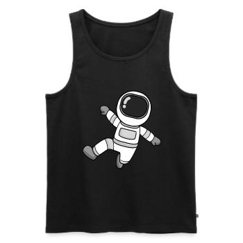Motif de l’astronaute - Débardeur bio Premium Homme - noir - Devant - AI Model Male 178 light (178cm)