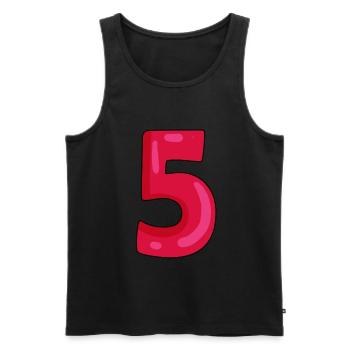 5 - Men's Premium Organic Tank Top - black - Front - AI Model Male 178 light (178cm)