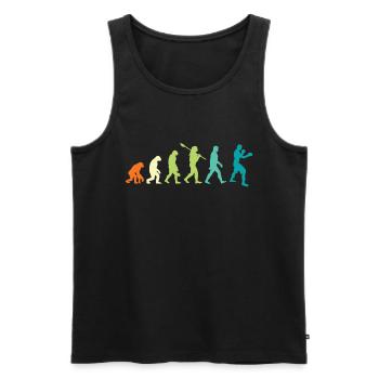 Boxen Boxer Retro Evolution - Männer Premium Bio Tank Top - Schwarz - Vorne - AI Model Male 178 light (178cm)