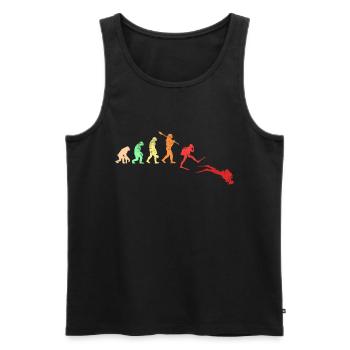 Tauchen Taucher Retro Vintage Evolution - Männer Premium Bio Tank Top - Schwarz - Vorne - Michal (187cm)