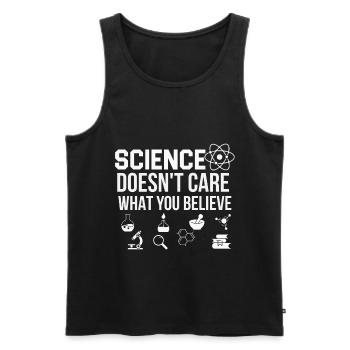 Wissenschaft ist egal, was du - Männer Premium Bio Tank Top - Schwarz - Vorne - Michal (187cm)