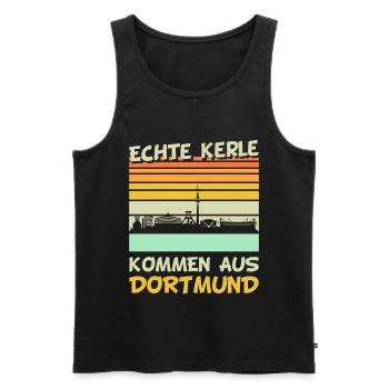 Dortmund Dortmunder Skyline Männer Geschenk - Männer Premium Bio Tank Top - Schwarz - Vorne - AI Model Male 178 light (178cm)