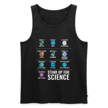 Klimawandel - Männer Premium Bio Tank Top - Schwarz - Vorne - Michal (187cm)